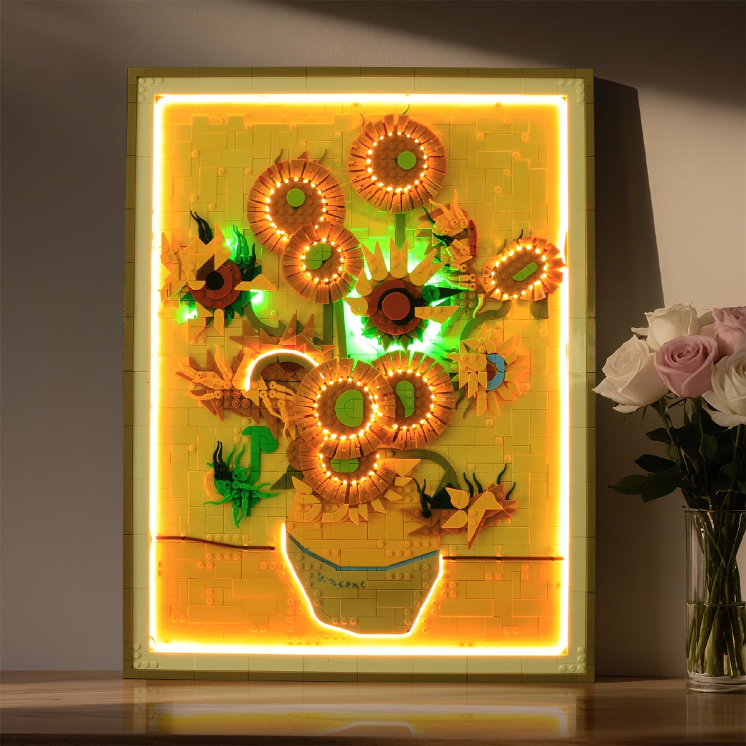 LED Lighting Kit for Lego Van Gogh Sunflower, Compatible with Sunflowers 31215 – Light Set for Lego Model, NOT Included Blocks, Standard Version