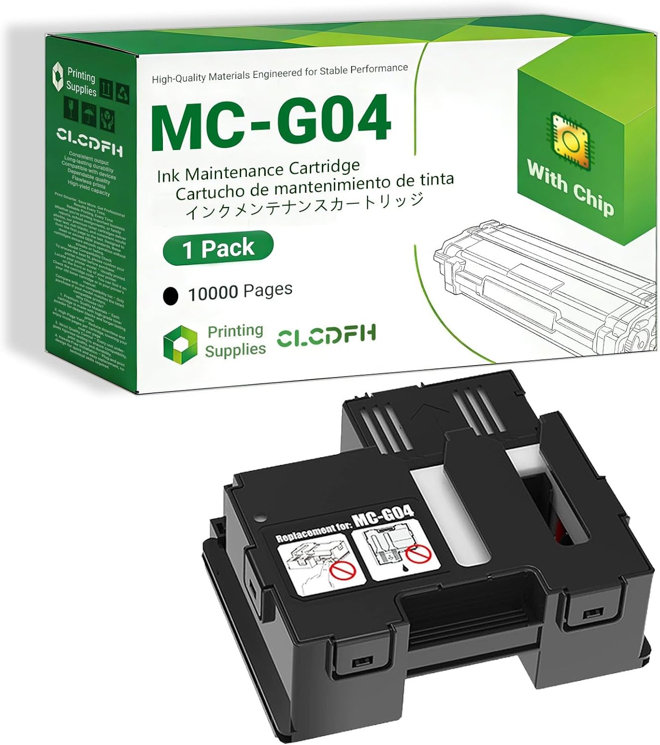 MC-G04 MCG04 5813C001 Waste Ink Cartridge Maintenance Kit Compatible for Canon G1230 G2270 G3270 G3272 G4270 Printers, High-Capacity, Pack of 4