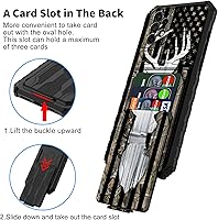 Vista 2 de Funda para Samsung Galaxy A32 5G con ranura desmontable para tarjetero, función atril, doble capa, resistente, a prueba de golpes, funda oculta