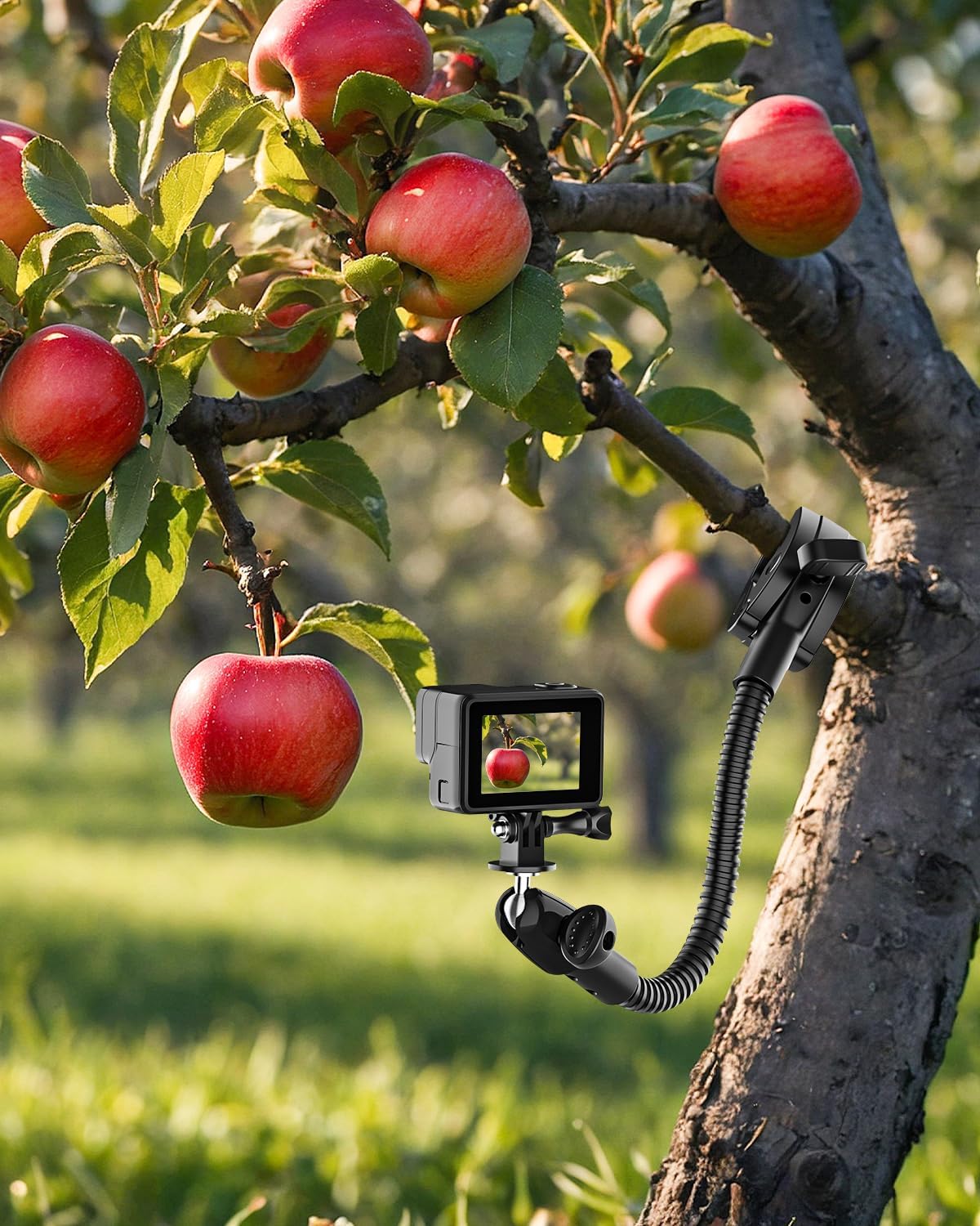 woleyi Gooseneck Super Clamp Camera Mount, 360° Ballhead Adjustable Arm Flex Clamp with 1/4"-20 Thread for Rod | Plate | Mic Tube | Bike Handlebar, for DSLR Camera/Gopro Hero 13 12/LED Lights/Insta360