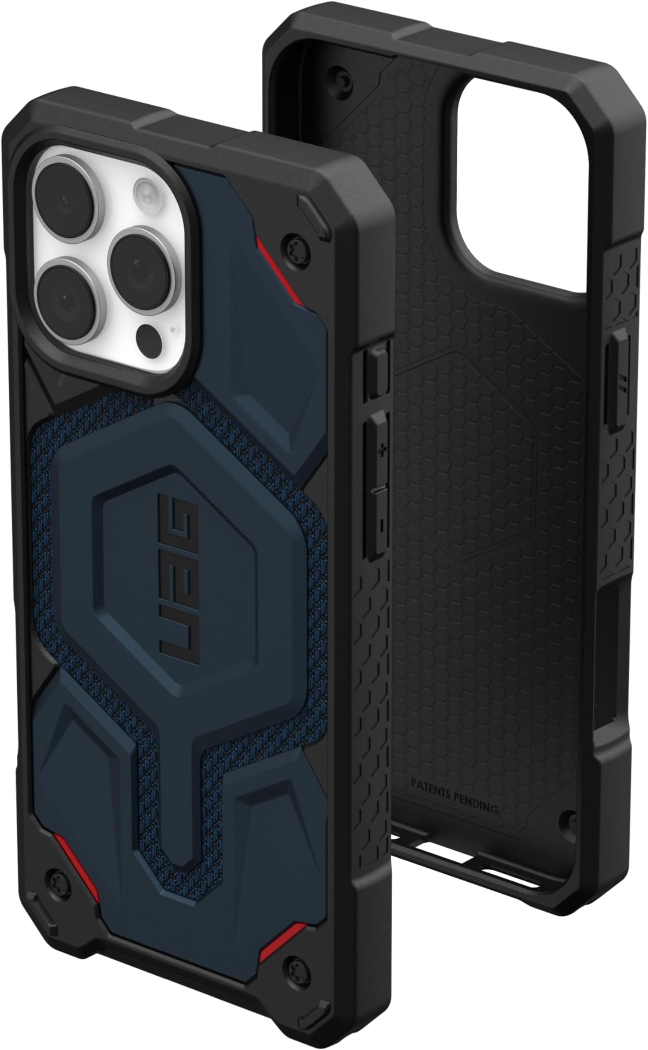 Monarch Pro Case Compatible with Apple iPhone 16 Pro MAX (Wireless/Magnetic Charging Compatible, 5-Layer Protection) Kevlar Blue