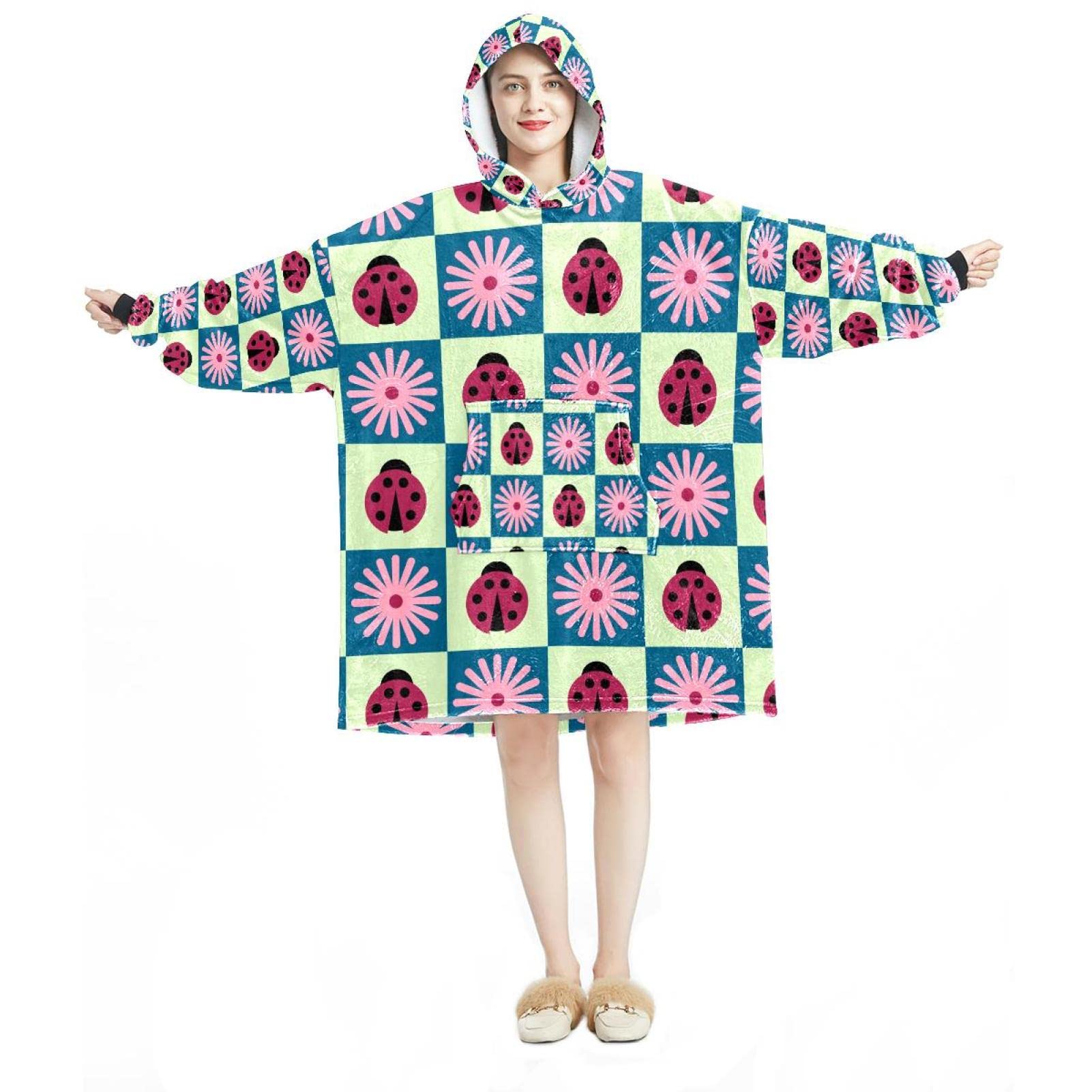 Sweat à capuche sherpa oversize contre le froid hivernal