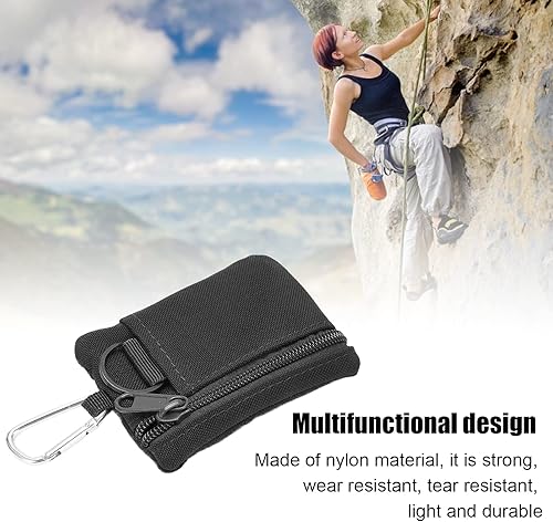 Miniatura 2 de FILFEEL Molle - Bolsa con mosquetón, bolsa Molle EDC al aire libre, mini funda portátil para tarjetas de llaves, bolsa EDC, monedero, mochila de