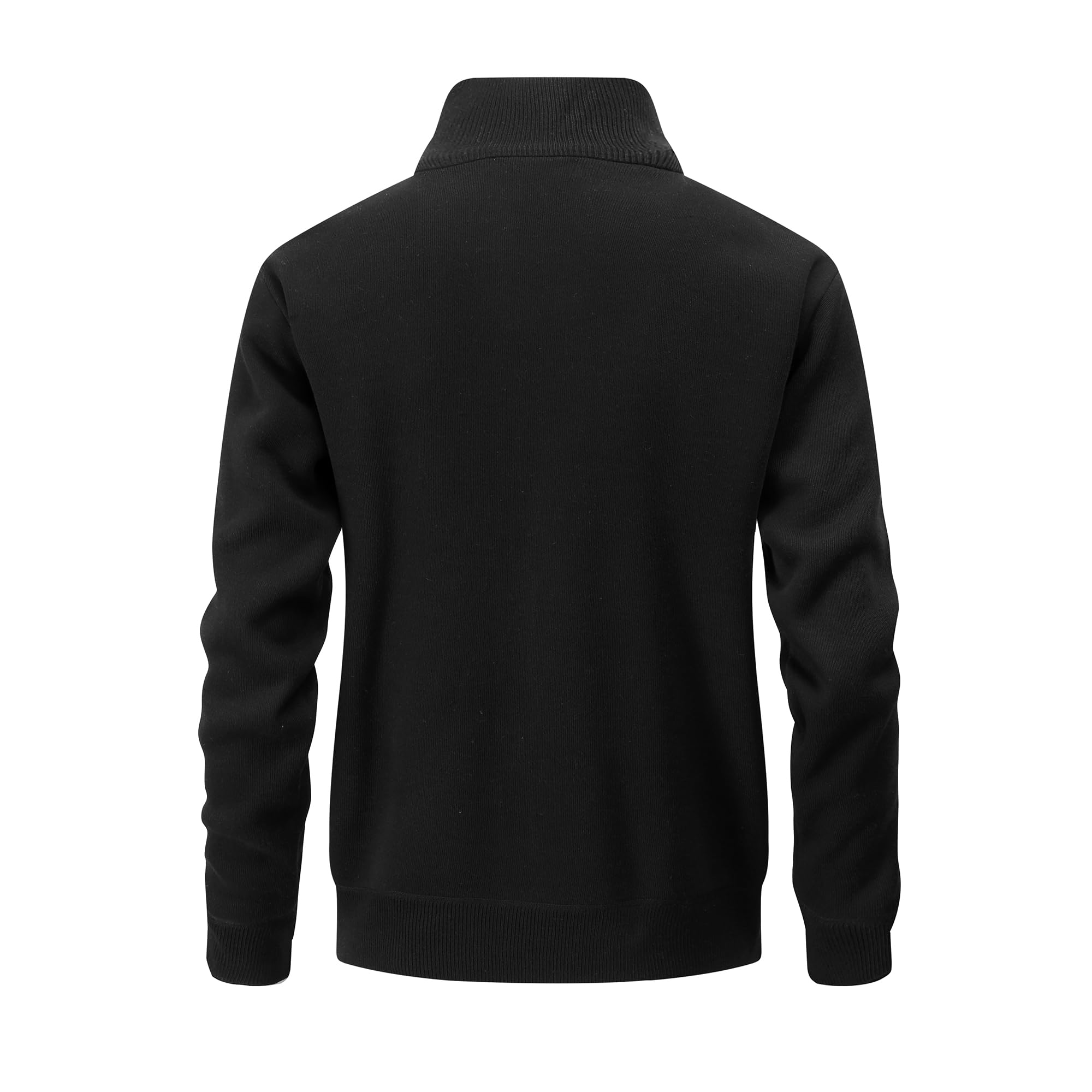Cárdigan de Hombre Cárdigan Invierno Cálido Suéter Chaqueta Mangas Largas Punto Suéter con Cremallera Forro Polar Chaqueta Cuello Alto Punto Cable