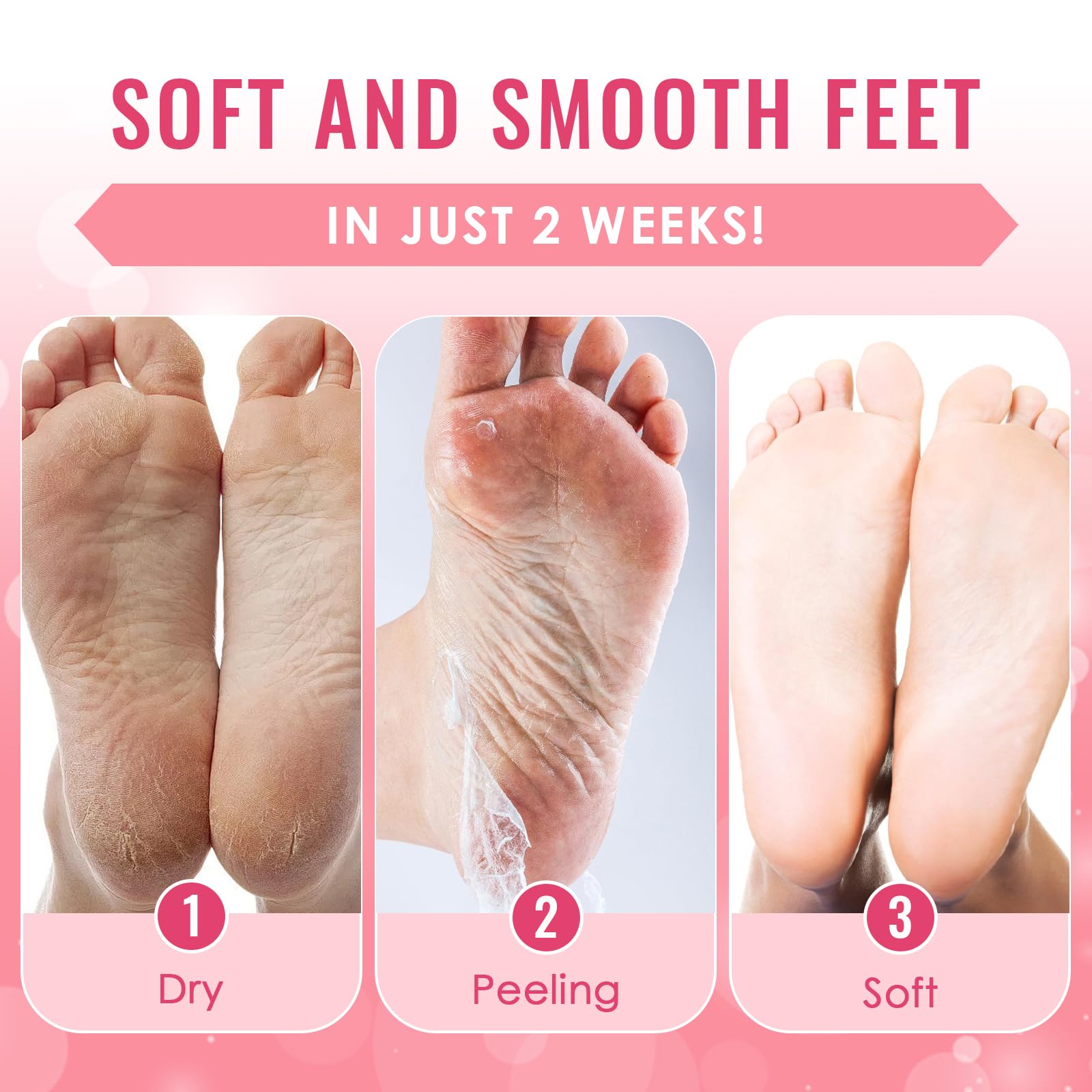 2 Paires Masque Pieds Peeling Exfoliant, Masque Peeling Pieds, Masque Hydratant Pieds Pour Callosités, Crevasses et Pieds Secs, Soin Pied et Callus Peeling Pieds Femmes & Hommes (Aloe Vera + Avocat)