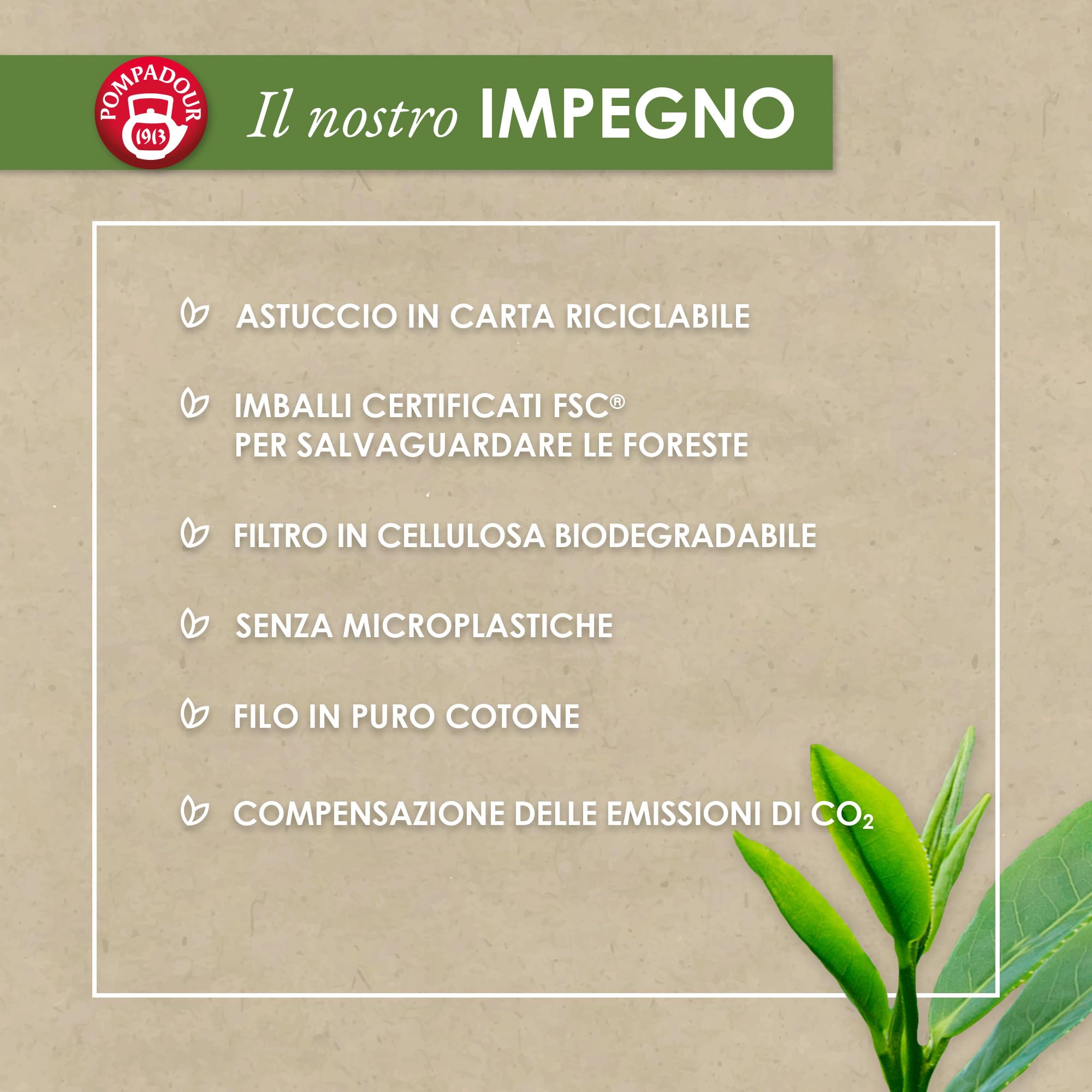 Pompadour, Box Infusi e Tè Freddi 15 Bustine x 8, Karkadè Cocco, Lime Menta, Lampone Limone, Pesca Maracuja, Frutti di Bosco e Menta, Mango Ananas, Ice Tea Limone, Ice Tea Pesca Mango