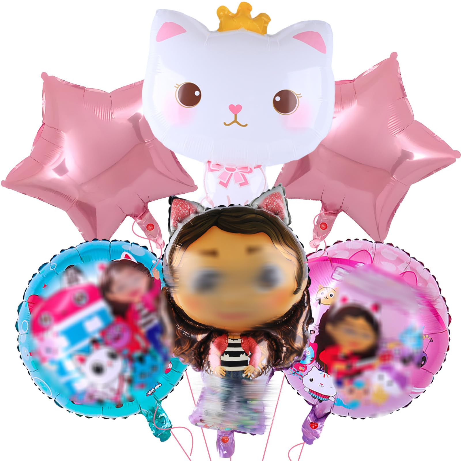 6 Stück Ga by Geburtstag Deko Luftballons,Folienballon Geburtstagsdeko, Kindergeburtstag Mädchen Partydeko,Wiederverwendbar Folienluftballon