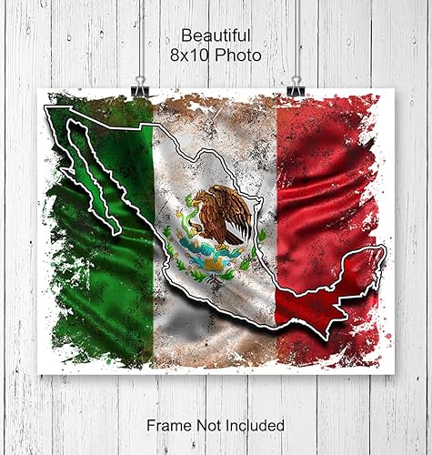 Miniatura 4 de Bandera de México, bandera mexicana, regalos de arte de pared mexicano, decoración de pared de arte chicano, bandera artes decoraciones para cuartos