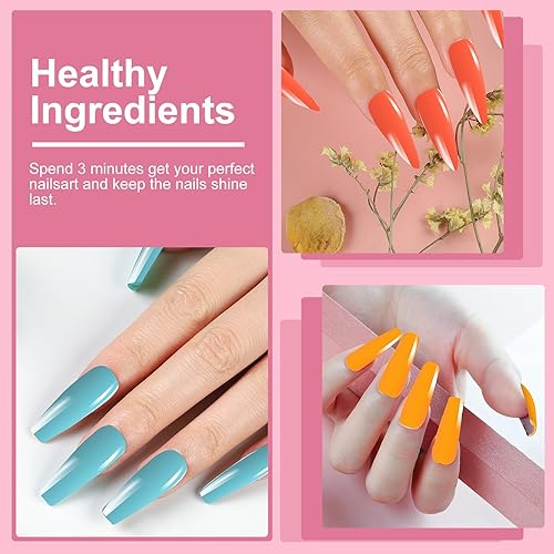 Miniatura 4 de Kit de esmalte de uñas de 9 colores con lámpara UV LED de 72 W, herramienta de uñas, kit de gel de uñas