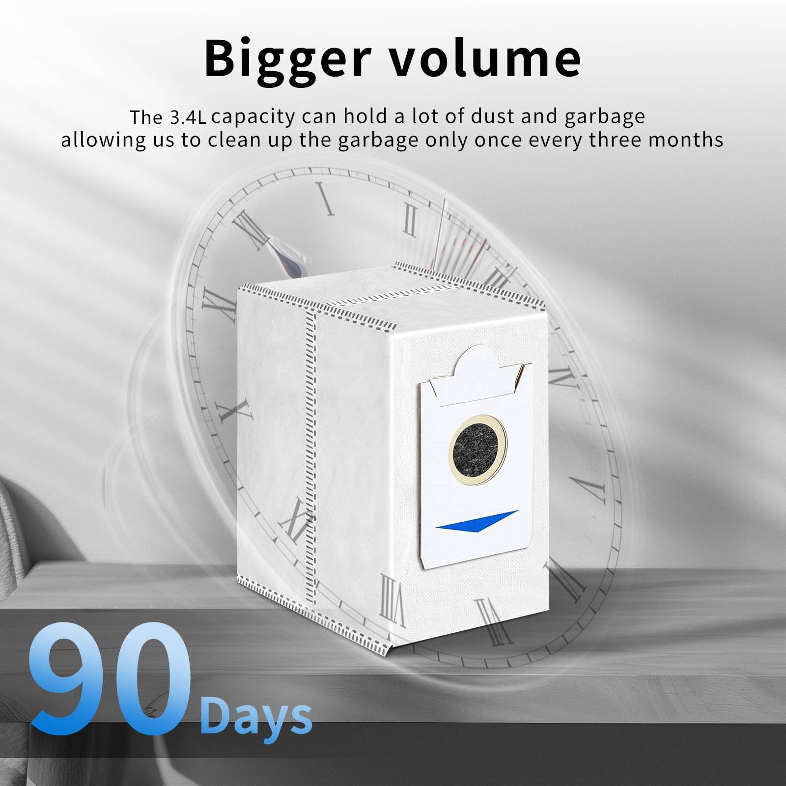 LOOHAOC 12 Sacchetti per Aspirapolvere Compatibili con Ecovac s Deebot N30 Pro Omni, Sacchetti di Ricambio da 3L ad Alta Capacità