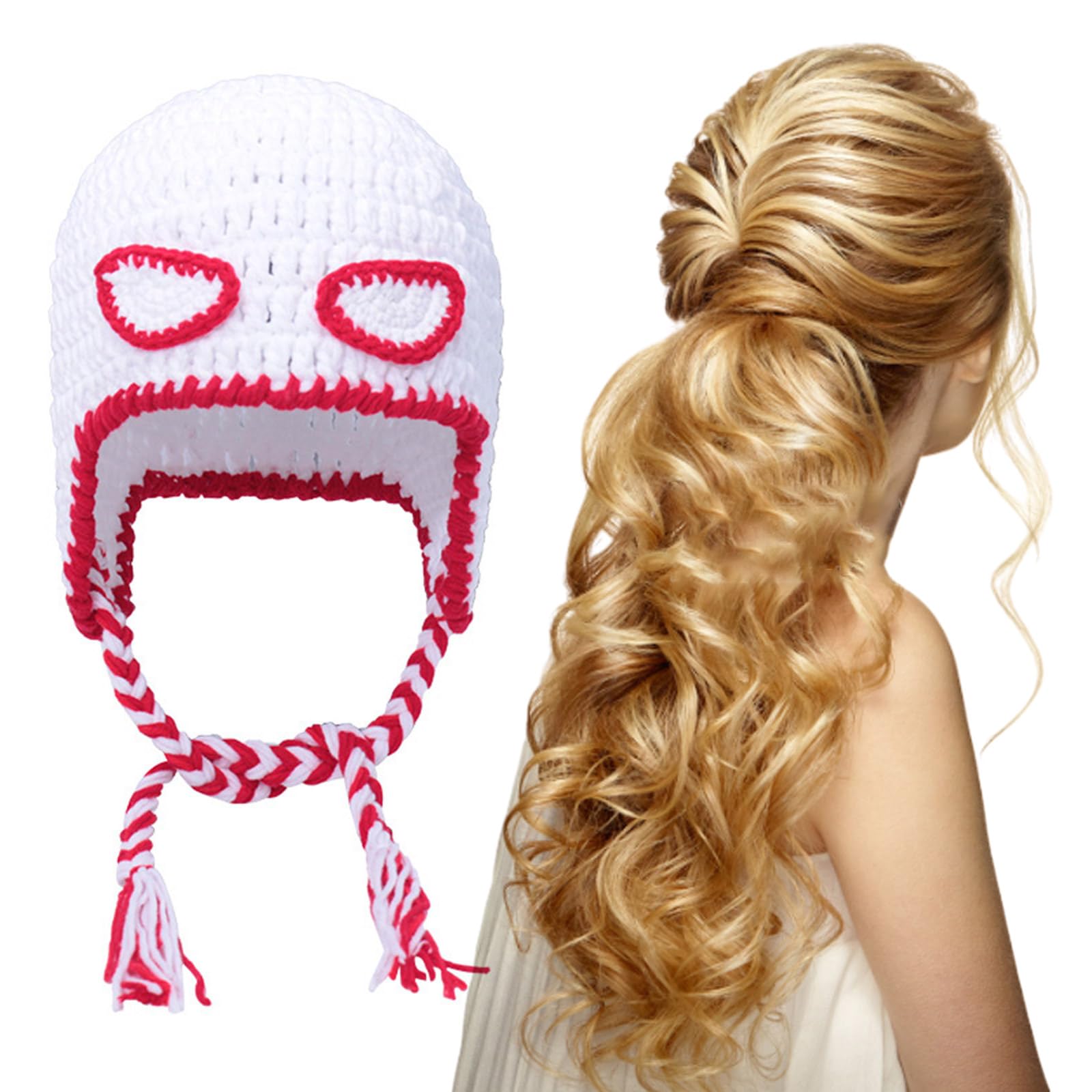 Winter Teenagers Ear Protector Windproof Trapper Hat Adult Winter Outdoor Cycling Skiing Traveling Supplies White