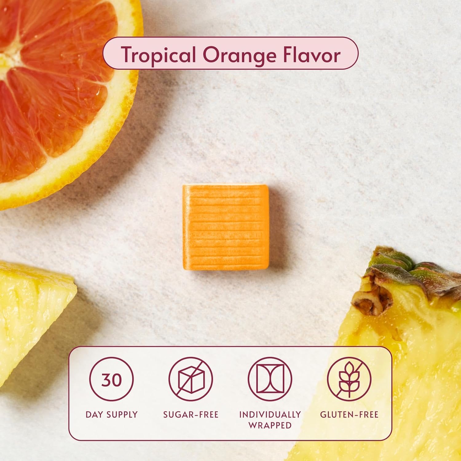 Bariatric Advantage Multi Chewy Bite - Soft Chew Multivitamin for Bariatric Surgery Patients - Chewable Multivitamin with Folic Acid, Vitamin D3 & More - Tropical Orange Flavor - 60 Count