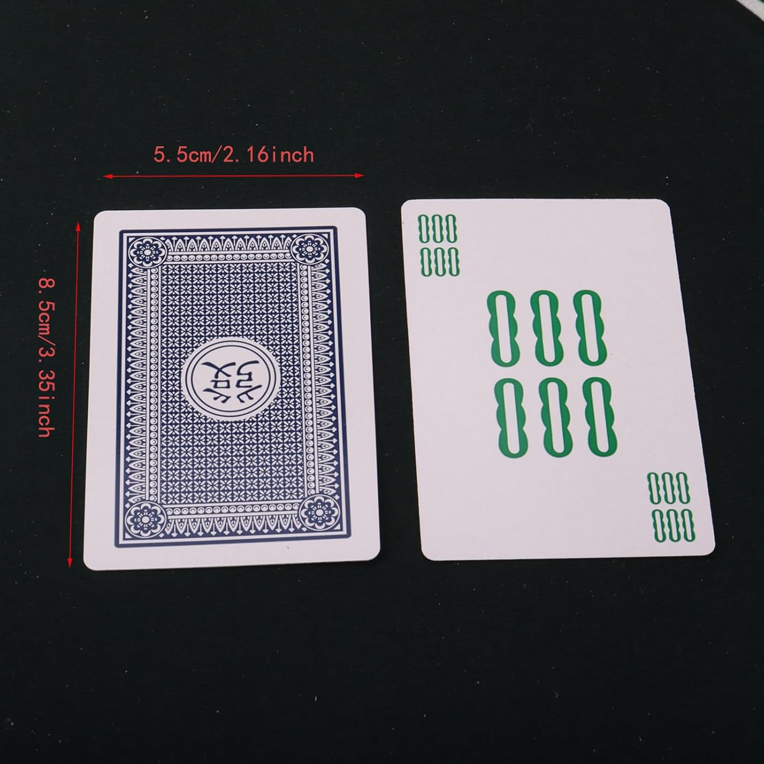 Mahjong Cards Playing Cards Chinese Mah Jongg American Majhong Games Poker Mahjong Playing Cards with 4 Dices HomeTable Game