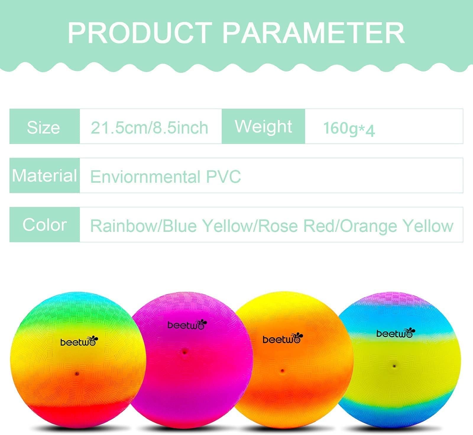 Bouncy - Palla da calcio per bambini, in PVC, multicolore, per interni ed esterni (8,5 pollici)