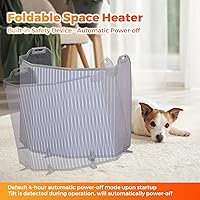 Vista 6 de Calentador de espacio de panel para oficina/hogar silencioso, calentador eléctrico portátil, calentador debajo del escritorio para piernas, pies