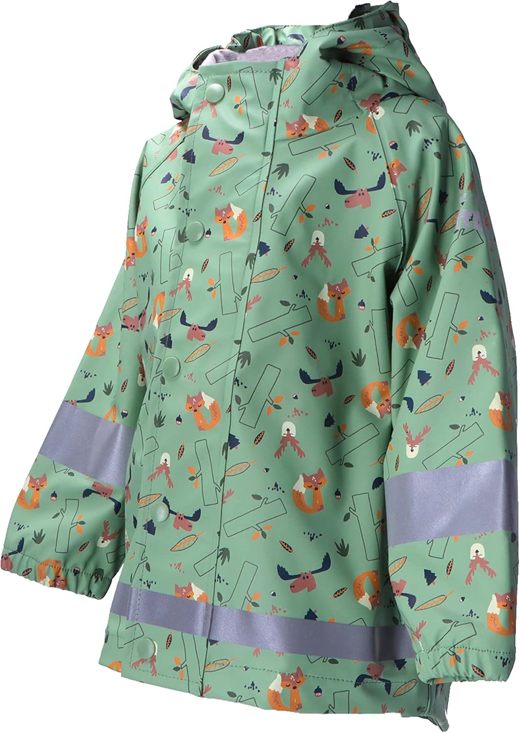 Sterntaler Unisex Kids Green Animal Print Raincoat