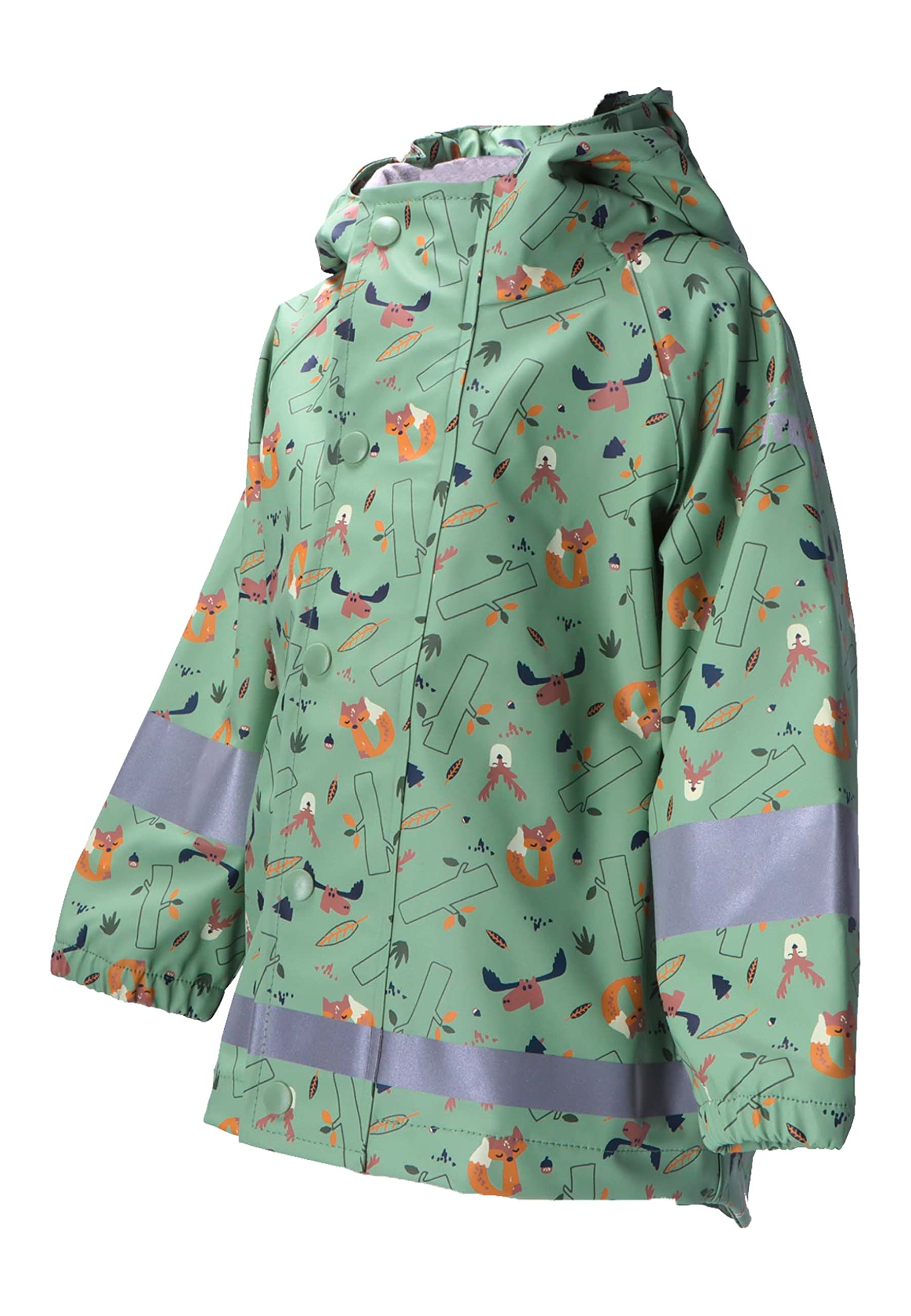 Sterntaler Kleinkind Unisex Regenjacke Kinder Regenjacke Waldtiere - Regenjacke Kind - Wasserdicht Reissverschluss und verschweißte Nähte - grün, 122