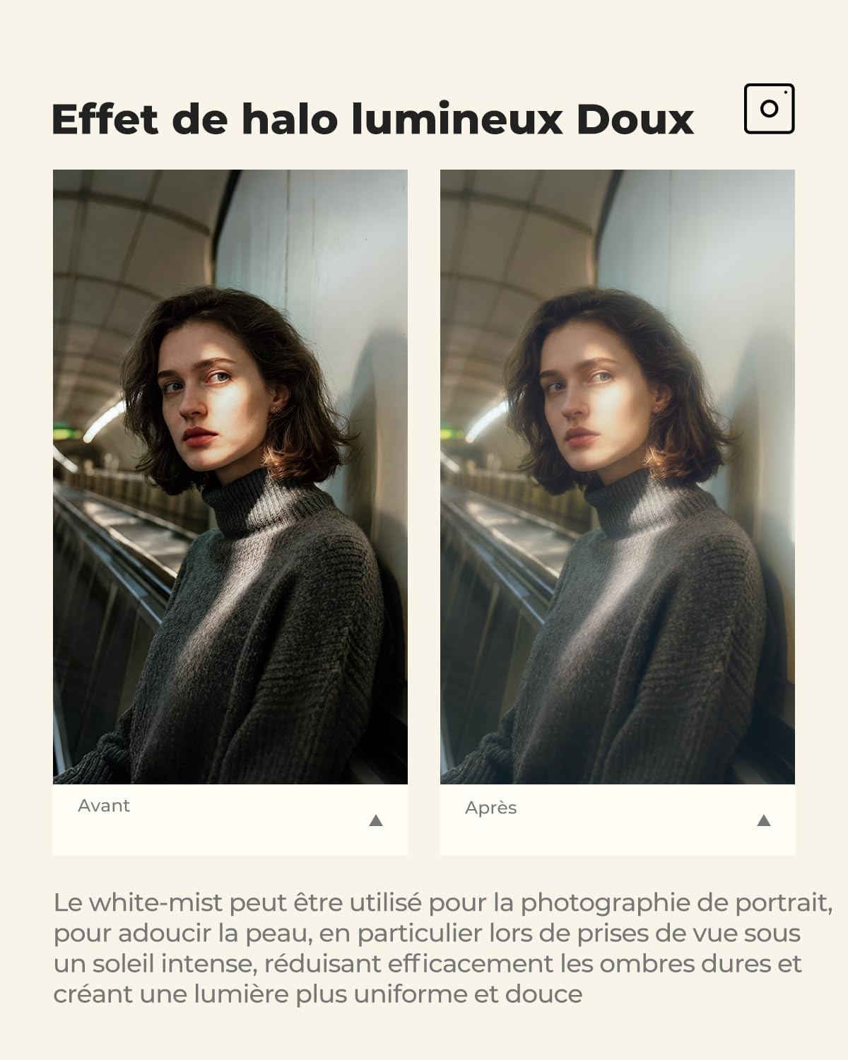 K&F CONCEPT 67mm Filtre Doux Blanc Filtre White Mist Diffusion Brume Brouillard Effet et 3 Chiffons de Nettoyage pour Objectif Appareil Photo Caméra Reflex Numérique