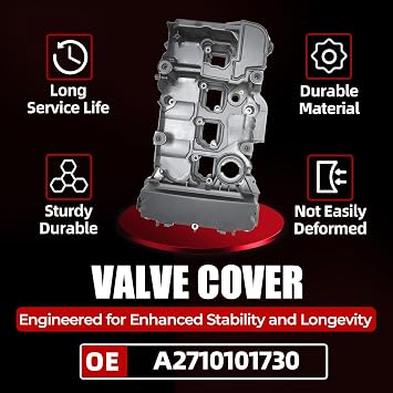 MITZONE Valve Cover Kit Compatible with Mercedes-Benz C180 C200 C250 E200 E250 SLK200 SLK250 2011 2012 2013 2014 2015 1.8L L4
