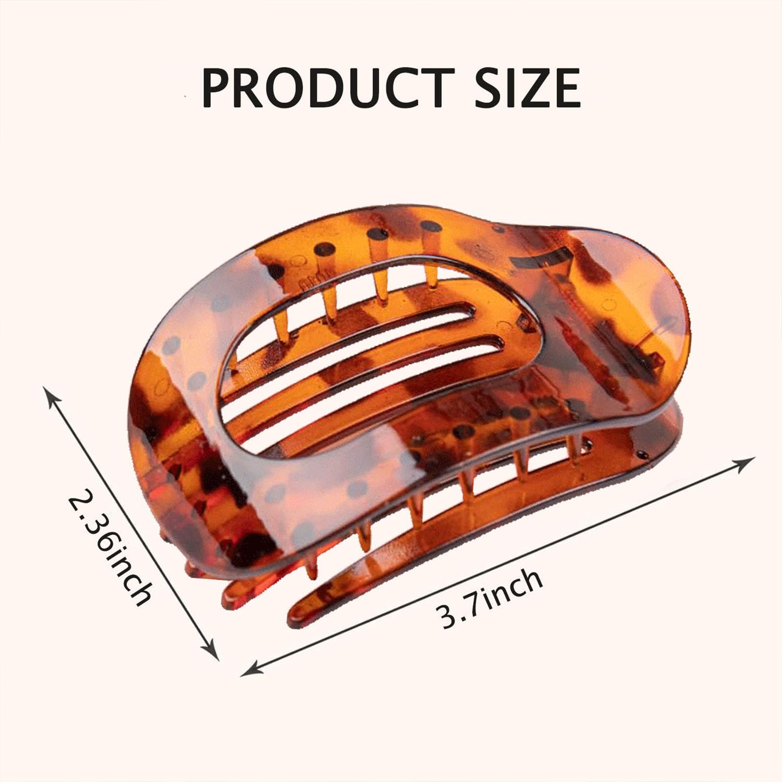 Somnr 6 Pack Flat Hair Claw Clips for Women Lay Flat Hair Clips, Strong Hold for Thick/Thin/Curly Hair - Image 2