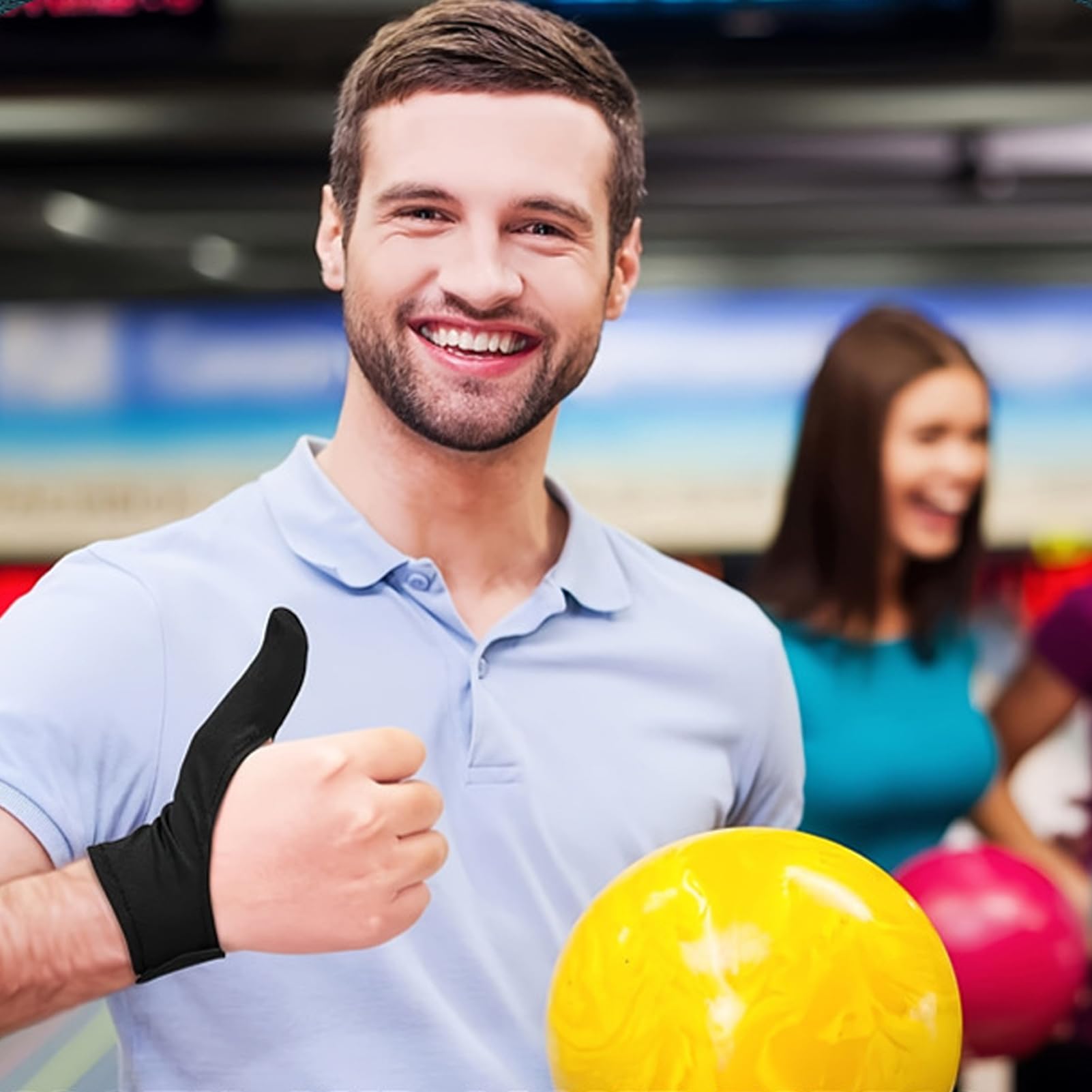 Bowling Thumb Sock - Elastic Thumb Stabilizer for Bowling Ball | Breathable Sports Guard for Injury Prevention Men Women Practice Competition