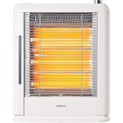 [山善] 遠赤外線 電気ストーブ ヒーター 加熱式 加湿機能搭載 小型 足元 転倒OFFスイッチ 出力切替3段階 簡単操作 ホワイト DSE-KE101(W)