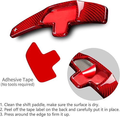 Miniatura 6 de T-carbon - Extensión de palanca de cambios de fibra de vidrio auténtica compatible con Mercedes Benz, T-carbon para Mercedes Benz A, B, C, E, S,