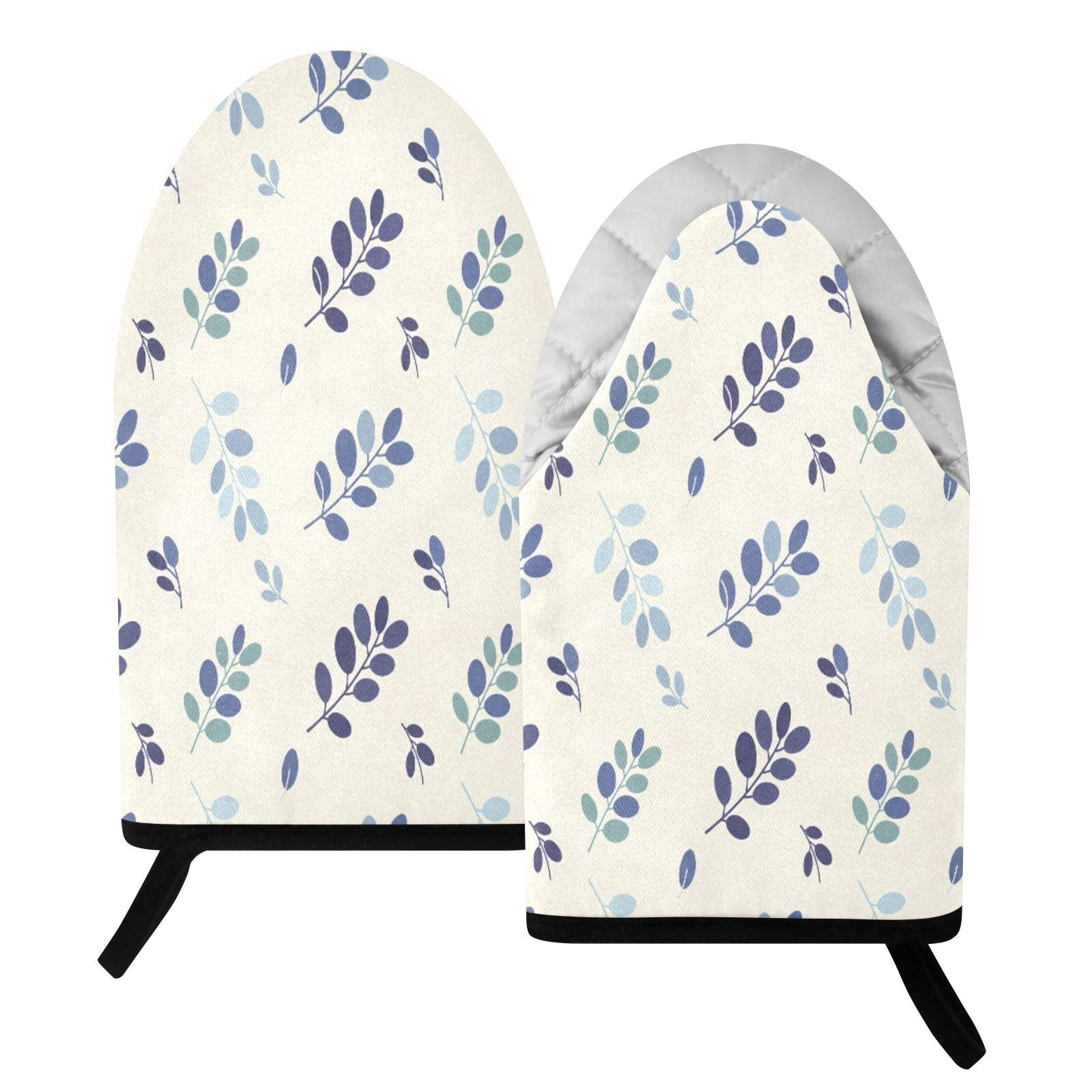 BURSTDDY Leaves Oven Mitt,Heat Resistant Kitchen Mitts for Cooking