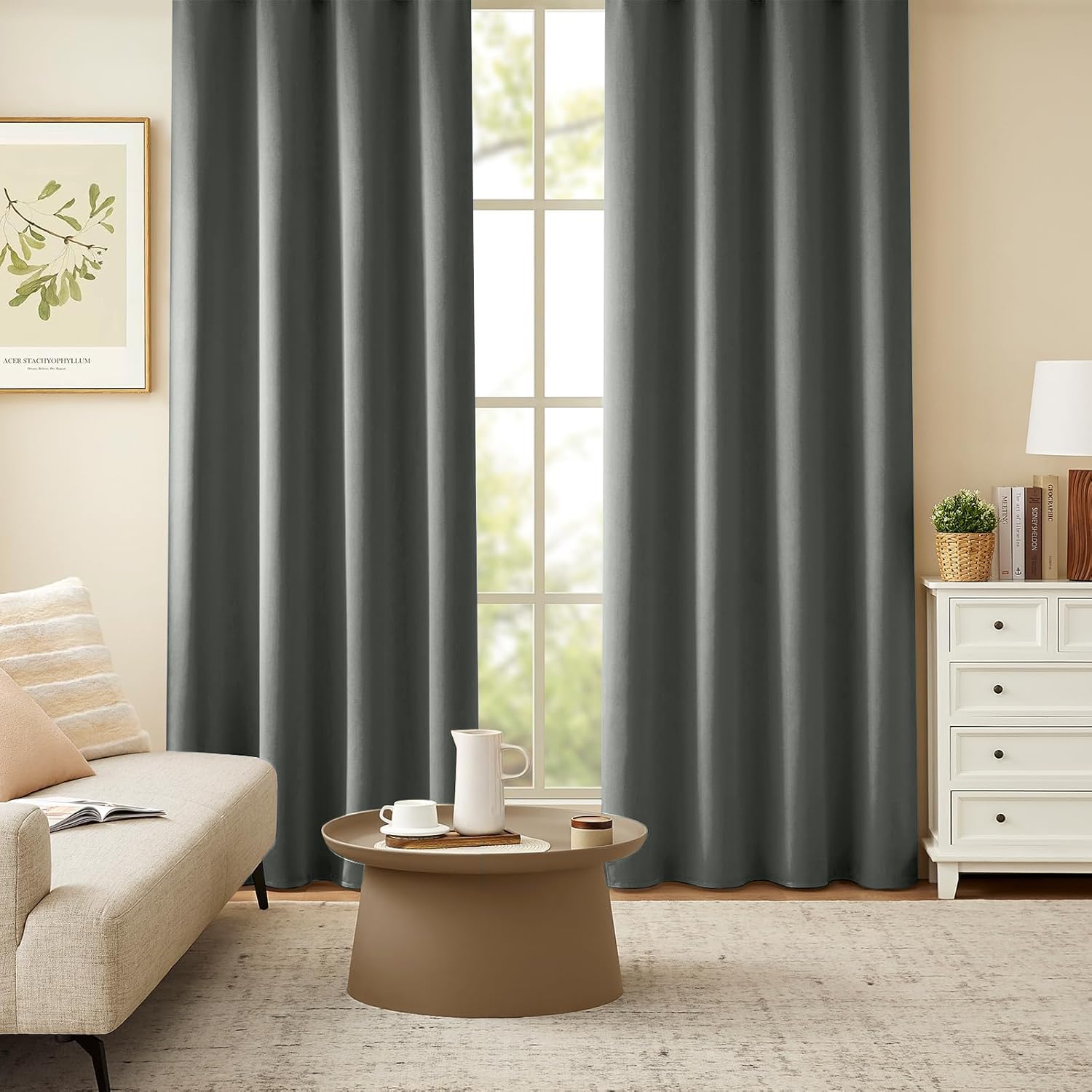 【新品・未開封】Joydeco 遮光カーテン 2枚組 グレーホワイト Amazon｜Joydeco 遮光カーテン 2枚組 ダークグレー 幅100cm*丈178cm