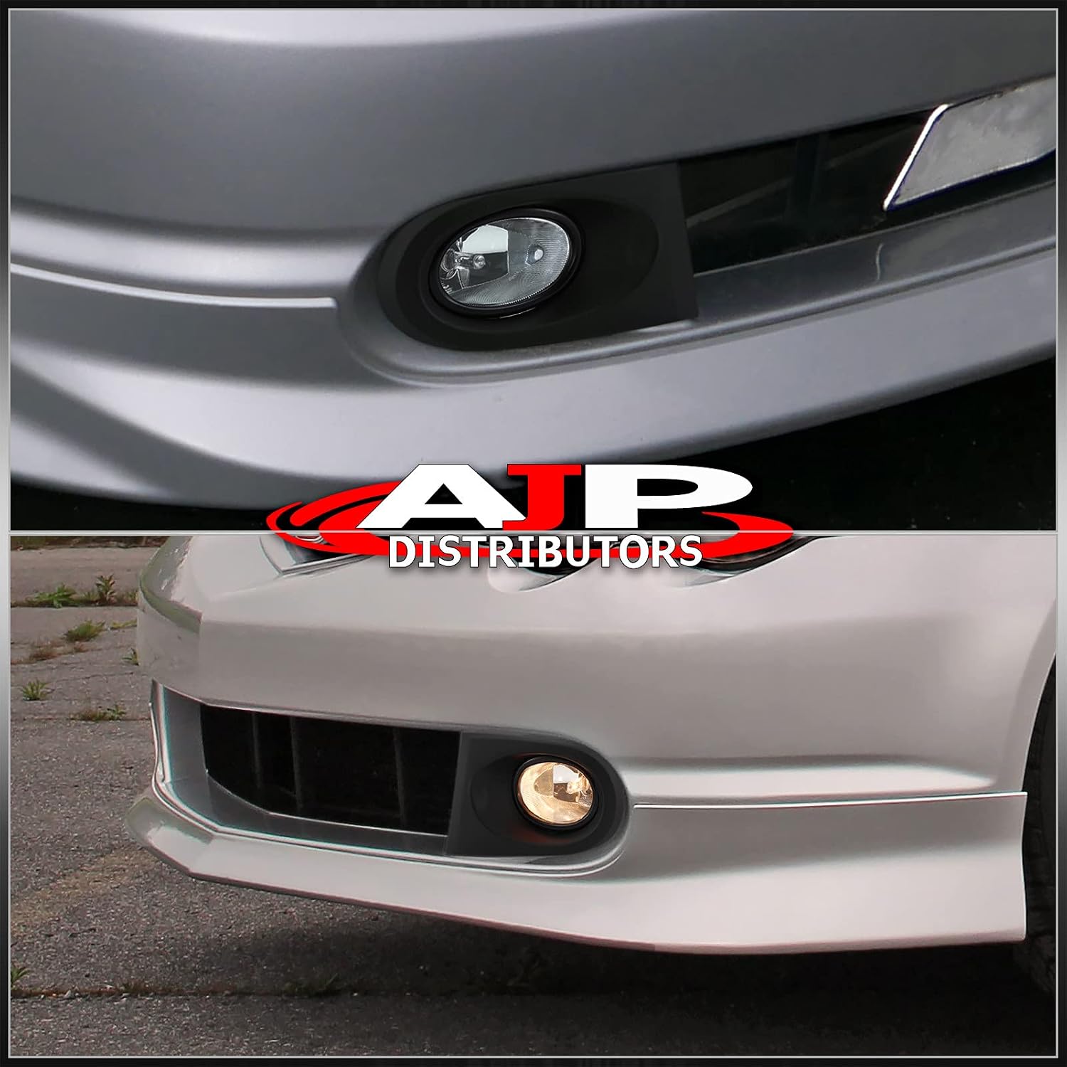AJP Distributors JDM Front Driving Fog Lights Bumper Lamps Assembly Pair Set LH RH + Bulbs Switch Bezels Wiring Harness Kit Compatible/Replacement For Acura RSX DC5 Base Type-S 2002 2003 2004 02 03 04