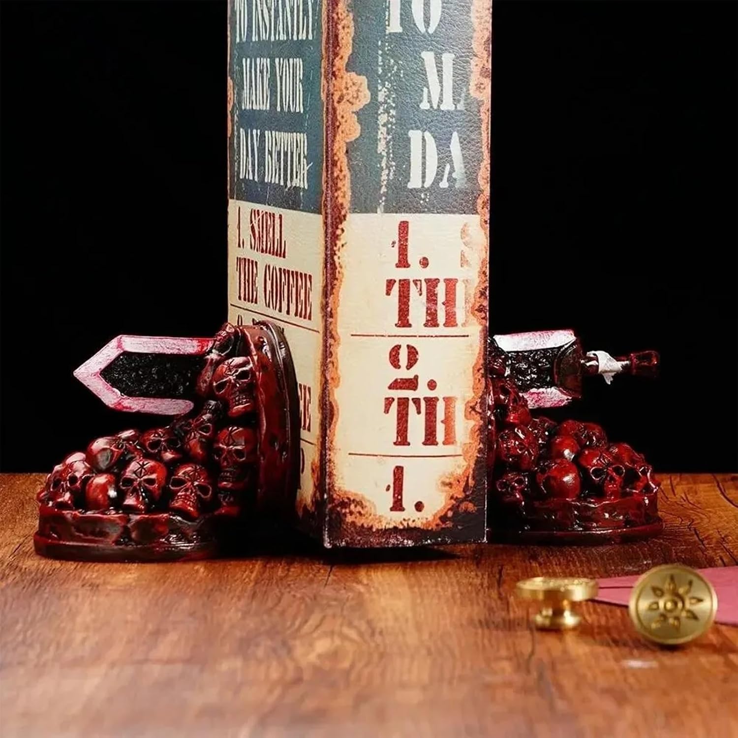 Berserk Bookends for Shelves, Resin Dragon Slaying Knife Dragon Slayer Bookends Desk Decoration for Children's Desk Fantasy Book Ends