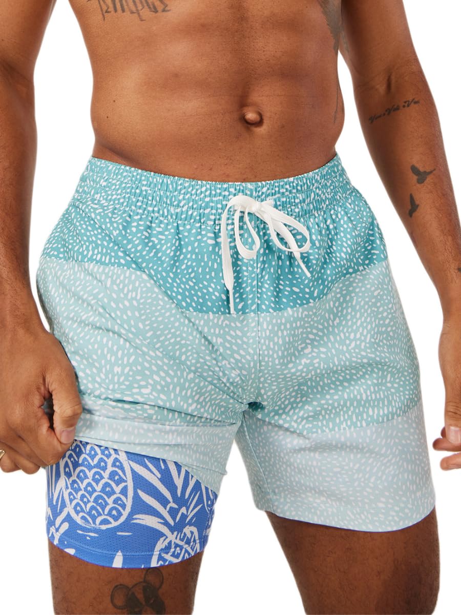 Chubbies Lined Mens Swim Trunks 5 5 Inch Swim Shorts and Mens Shorts with Elastic Waist Boxer Brief