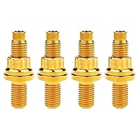 Vista 26 de Tornillo de titanio M8/M10x45 54 55 2.559 in paso 1.25 kit de pernos colector de escape automotriz tornillos, tuercas y arandelas kit de 4 piezas Oro