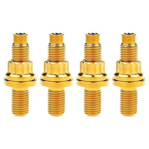 Wanyifa Tornillo de titanio M8M10x45 54 55 2.559 in paso 1.25 kit de pernos colector de escape automotriz tornillos, tuercas y arandelas kit de 4