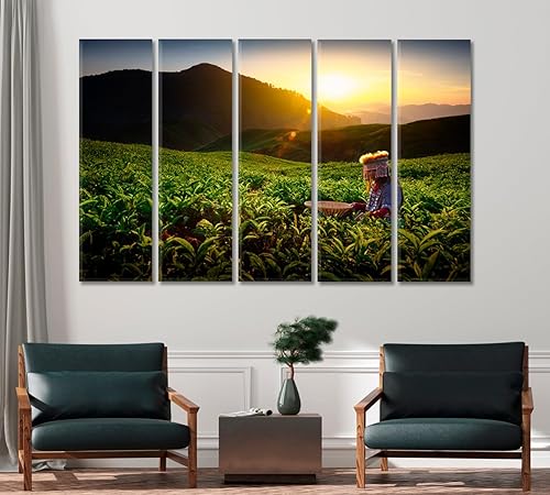 Miniatura 3 de Sungei Palas Tea Garden Malaysia Canvas Print 1 Panel  47x31 inches