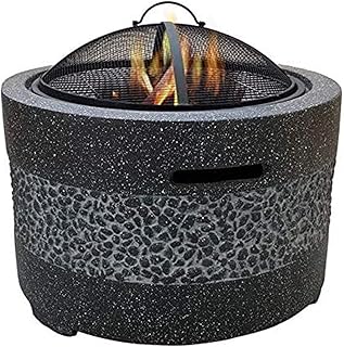 Fire Pit Fire Pits Outdoor Wood Burning Fire Pit Tables for Outside Patio, Fire Pit Bowl, with Heat-Resistant Coating, BBQ Net, for Outdoor Camping Patio with Cover BBQ Cooking for Outside C