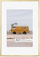 Vista 575 de Fun Memories Portarretratos de metal de 16 x 20 pulgadas con paspartú de 11 x 14 pulgadas, acabado de aluminio cepillado, parte delantera de vidrio