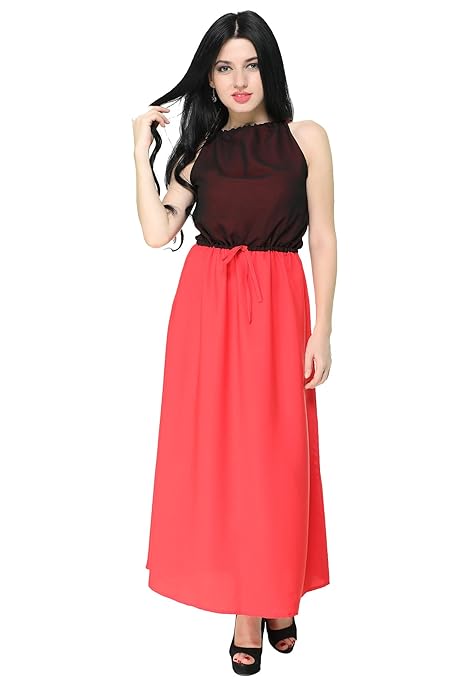 Black and red maxi dress Clearance