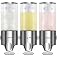 Shampoo and Conditioner Dispenser,Dispensers for The Shower,Shower Soap Dispenser 3 Chamber No Drill,Shampoo Conditioner Body
