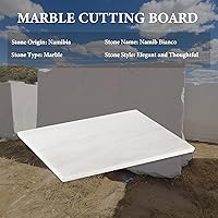 Vista 6 de Koville African Natural Marble Cutting Board for Kitchen, 16x20inch Extra Large Hand Crafted Marble Slab for Cheese, Charcuterie, Pastry Board