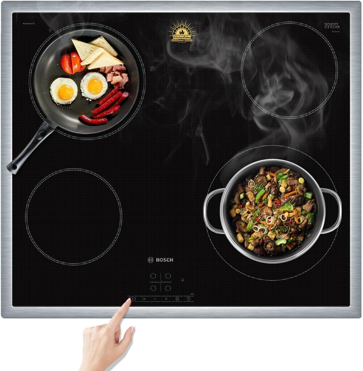 Large Induction Cooktop Protector Mat 21.2x35.4 inch,Translucent (Magnetic) Electric Stove Burner Covers Anti-Strike&Anti-Scratch as Glass Top Stove Cover