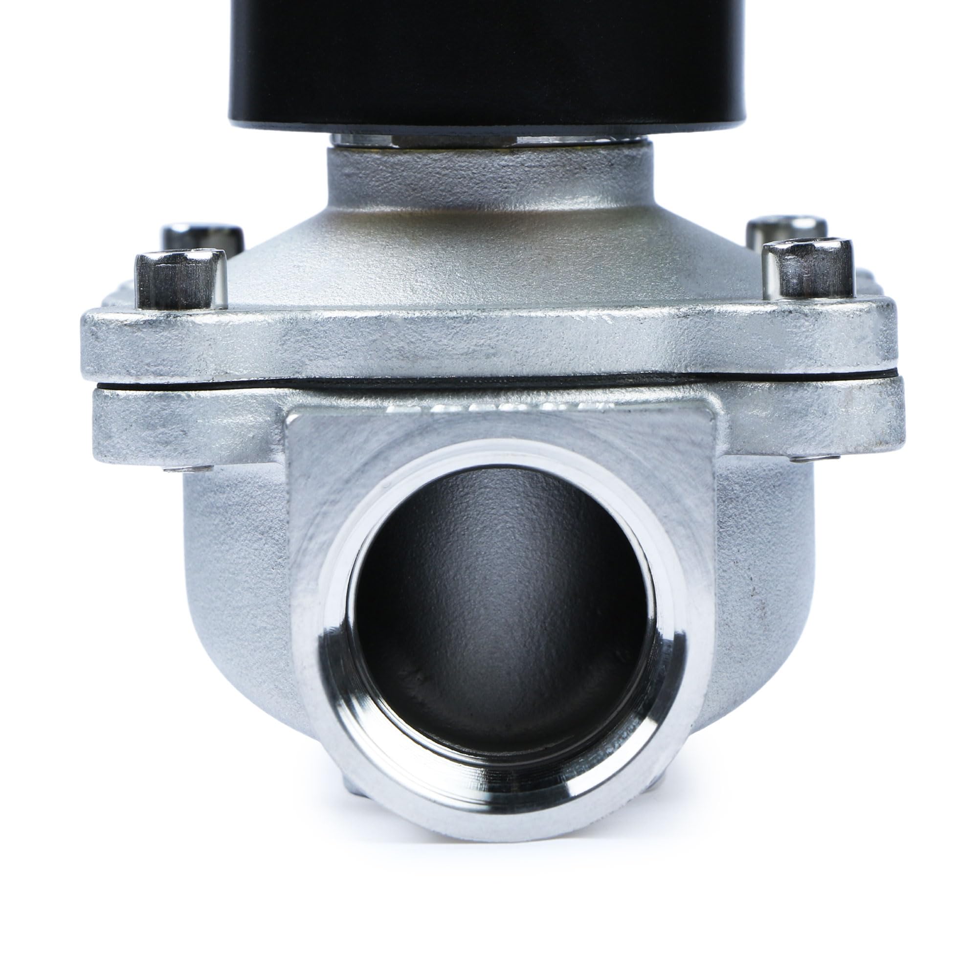 Válvula solenoide eléctrica de acero inoxidable de 24 V CA N.C. para combustible de agua de aire Viton de 1 pulgada