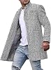 Mens Mid Long Trench Coat Slim 2023 Winter Pea Coat Single Breasted Business Overcoat Thicken Plus Size Blazer Suit Jackets
