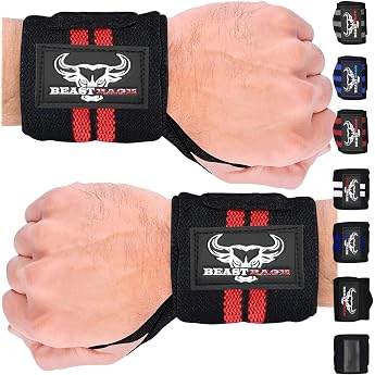 BEAST RAGE Lifting Straps for Strength Training Fitness Straps Deadlift Straps for Women and Men Padded Cotton Weightlifting Straps Wrist Support for Gripping Dumbbell Bar Wrist Wraps