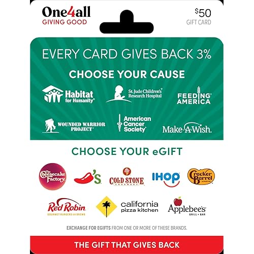 One4all Giving Good Gratitude Physical Gift Card - $50