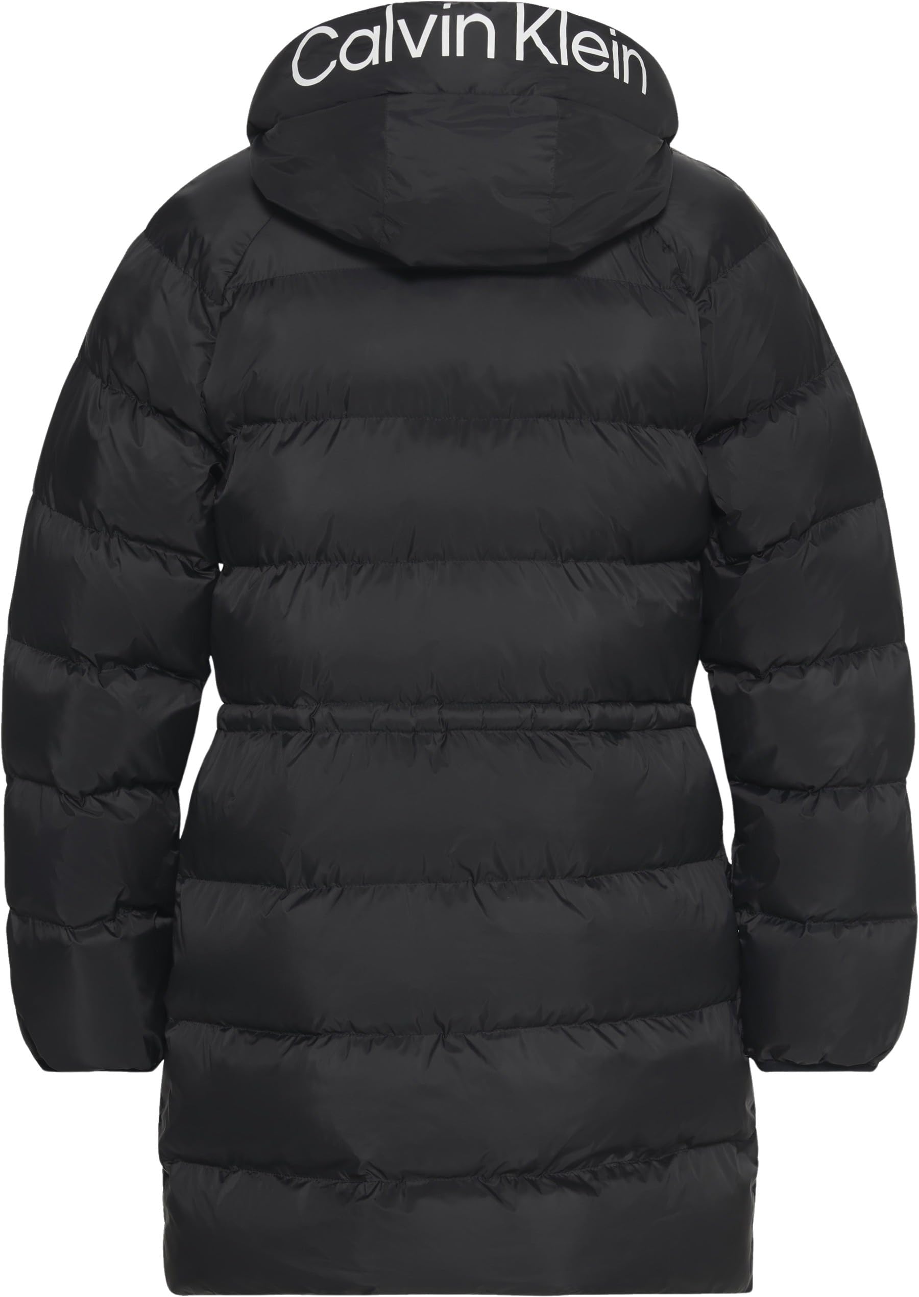 Calvin Klein Abrigo de plumas Mujer Lightweight Logo Mid Length con capucha