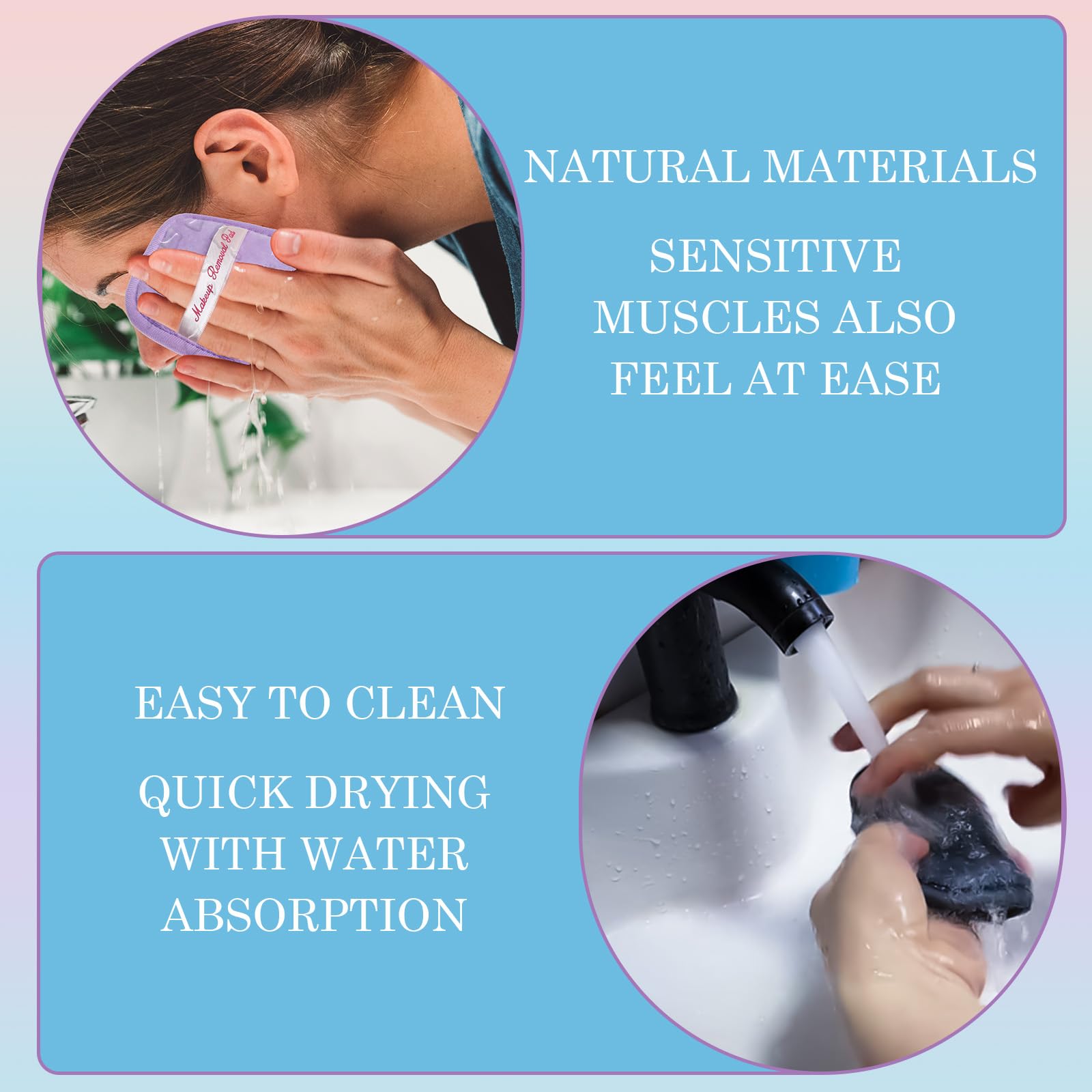 7 Pads Dischetti Struccanti Riutilizzabili, Salviette Struccanti per Viso con custodia, Spugnette Morbide, detergenti, senza nanoparticelle, per viso, occhi, labbra