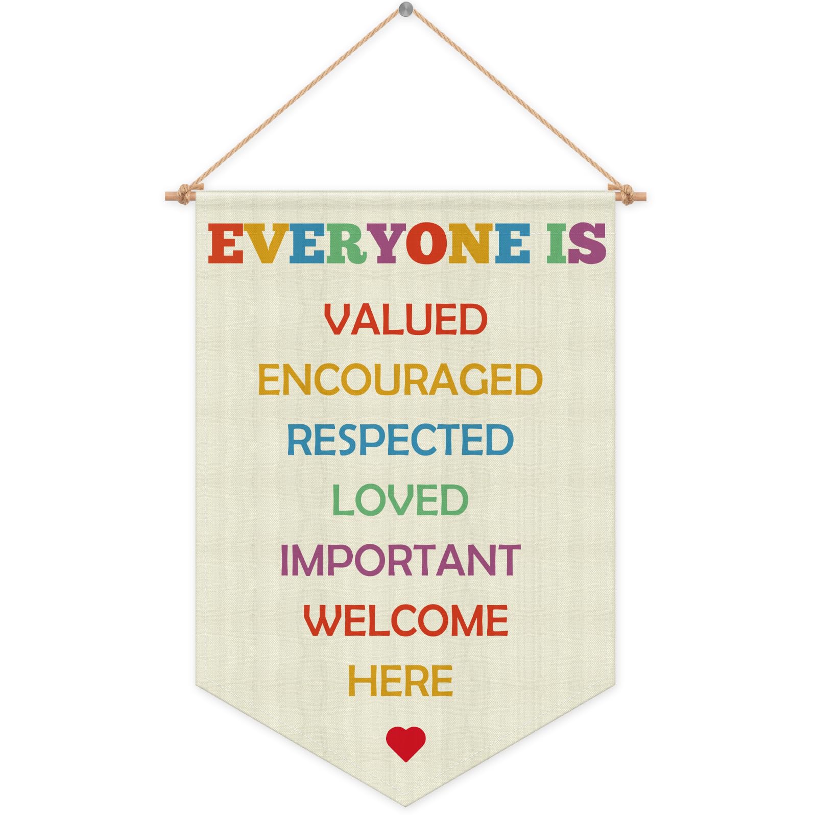 Classroom Decor to School Welcome Sign Hanging Pennant Flag Banner Mental Health Wall Decor Classroom Welcome Quote Gifts for Playroom Nursery Bedroom Game Room Front Door Christmas Birthday Gift