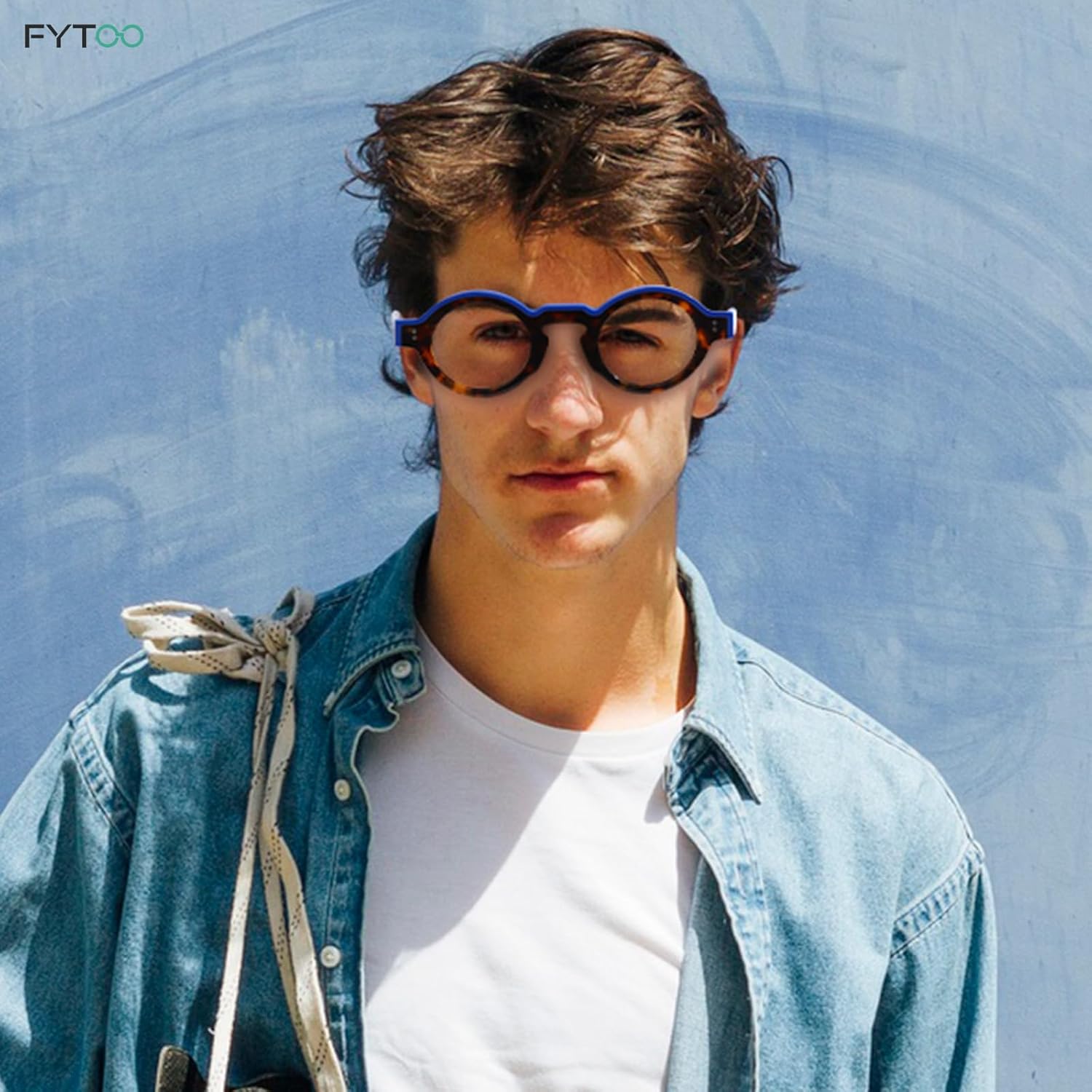 FYTOO Reader Glasses for Women Men - Retro Oval Tortoise Frame Blue Light Glasses Small Face Nerd Eyeglasses