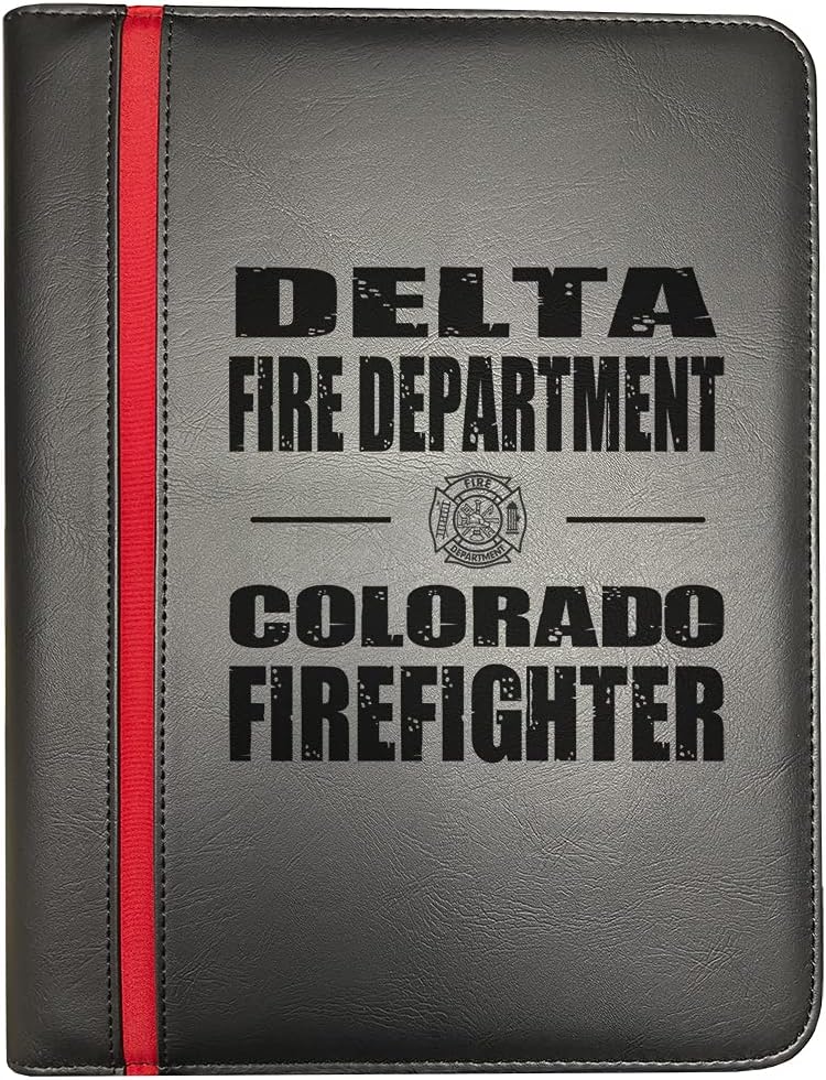 Compatible with Flagler Colorado Fire Departments Firefighter Thin Red Line Firefighters Portfolio Padfolio Organizer Firefighter Prayer Print Thin Red Line Maltese Cross Decal Pack of 1